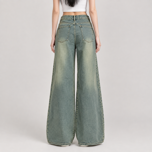 Curve Line Barrel Jeans