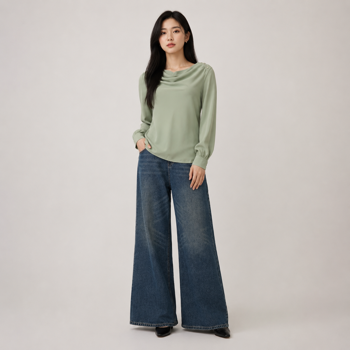 Drape Pearl Top
