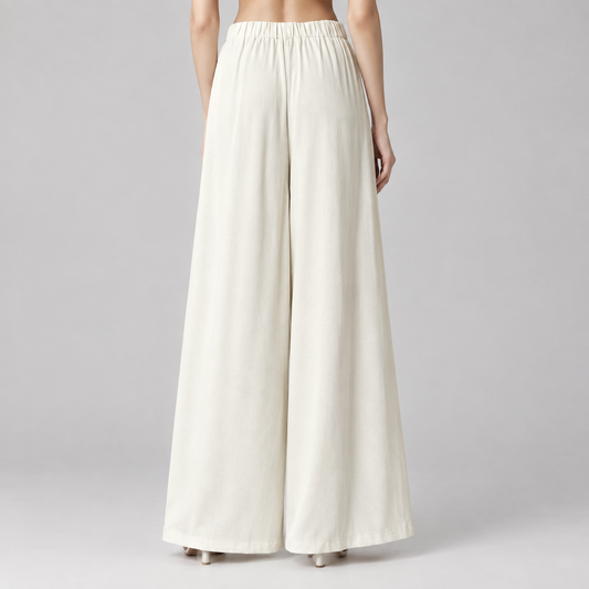 Wide-leg Edit Pants Pearl White