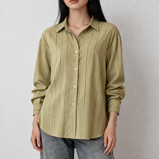 Striped Button-Down Shirt