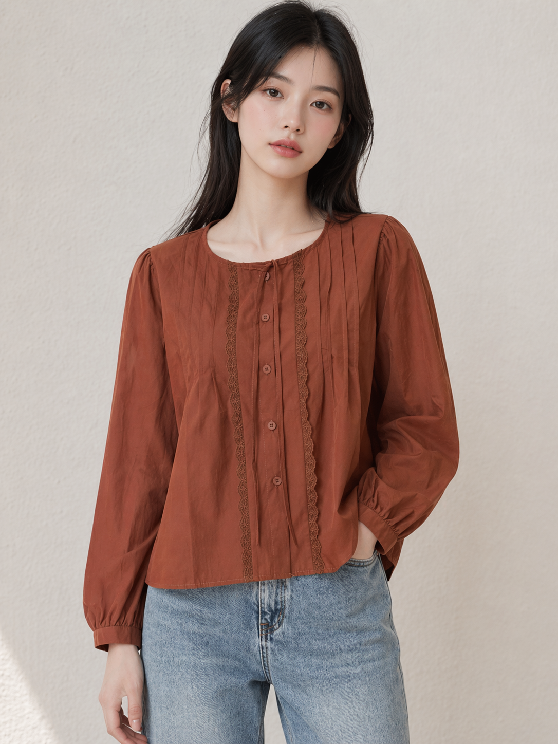 The Mila Pleat Blouse