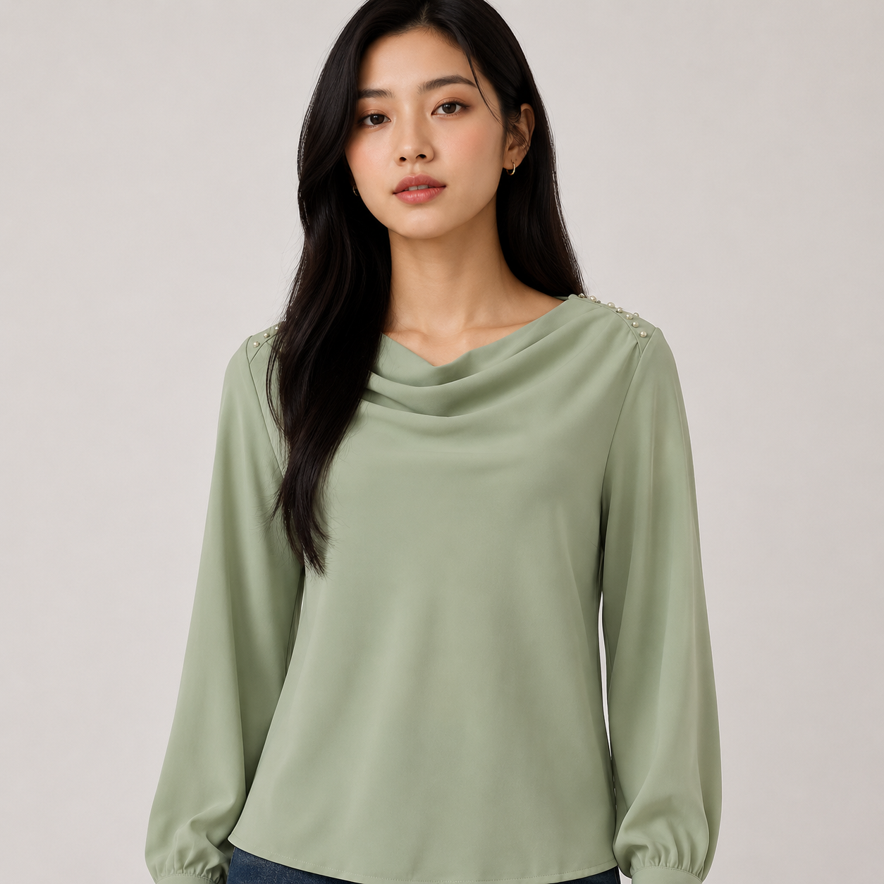 Drape Pearl Top