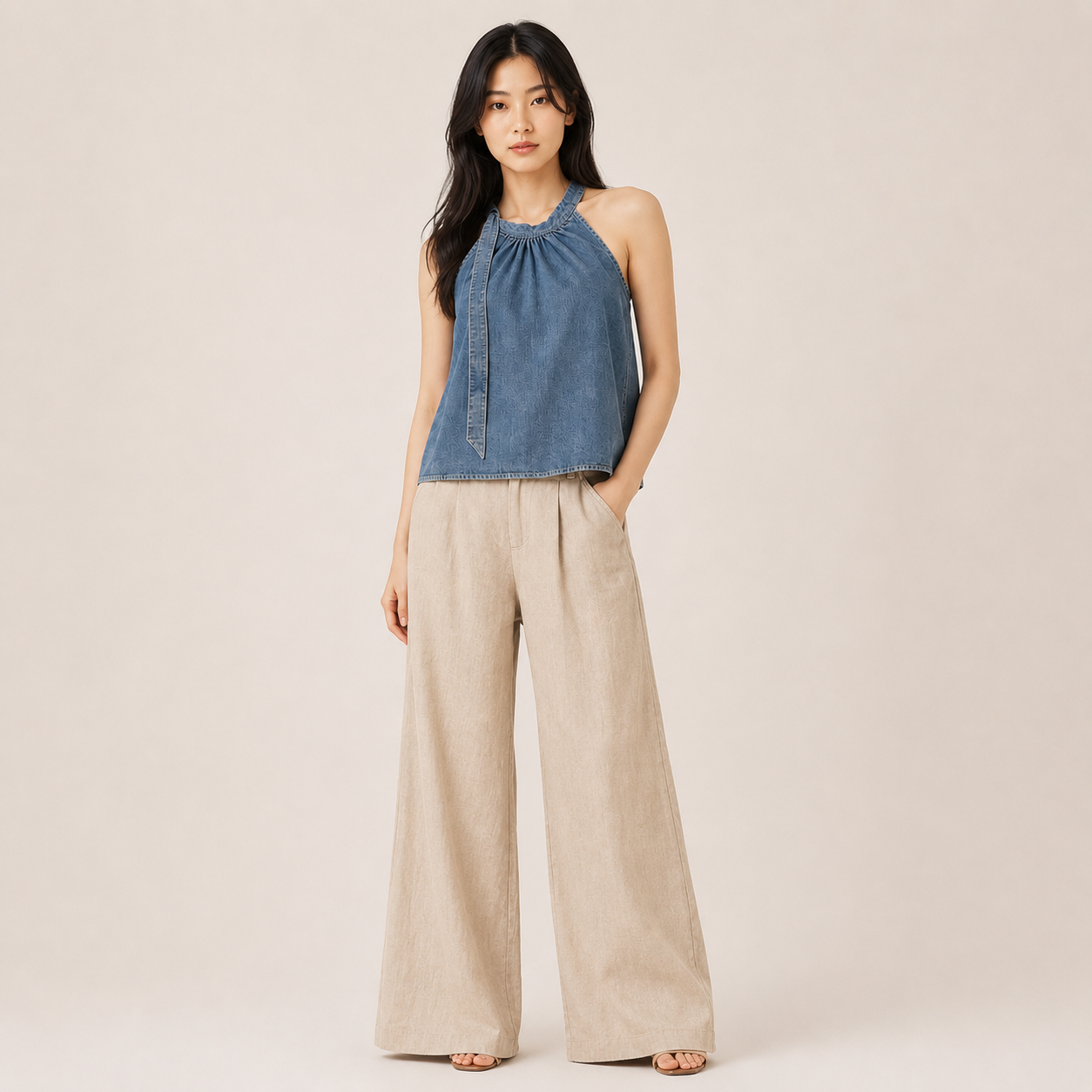 Denim Halter Top