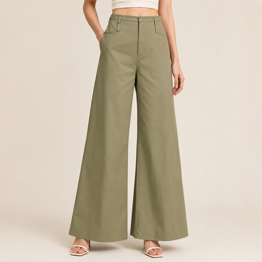 Wide Edit Pants Green