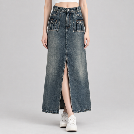 Urban Utility Denim Skirt