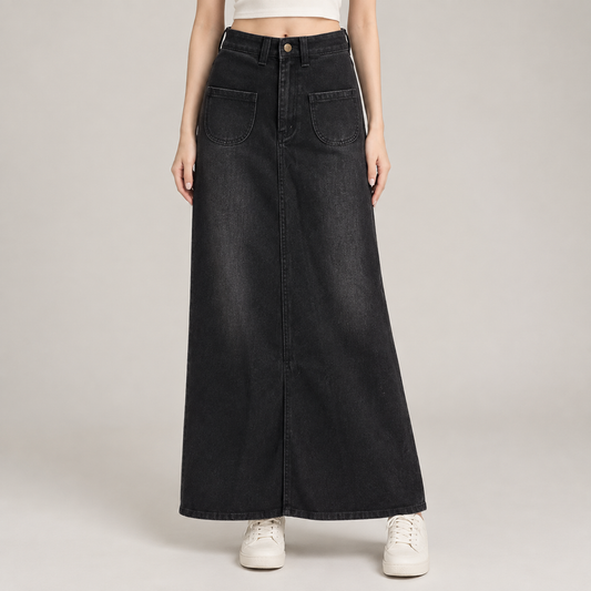 Urban Flow Denim Skirt