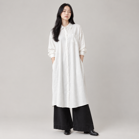 Ease Linen Long Shirt
