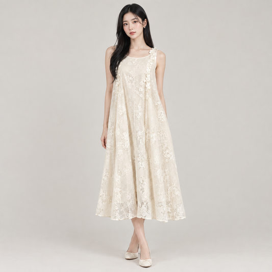 Floral Lace Swing Dress