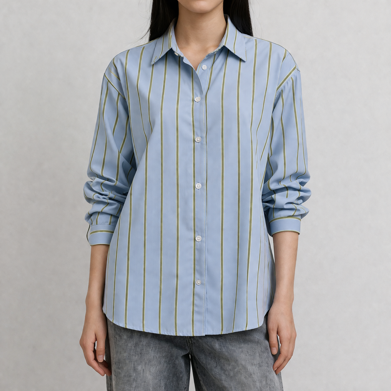 Striped Button-Down Shirt