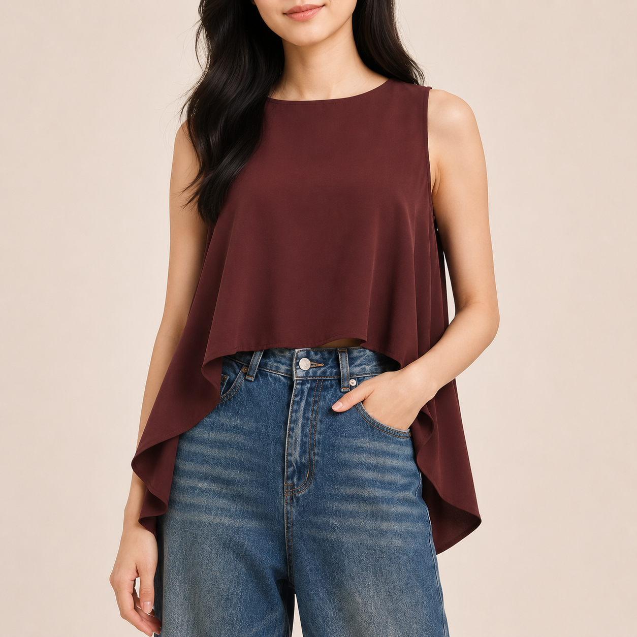 Ruffle Flow Top