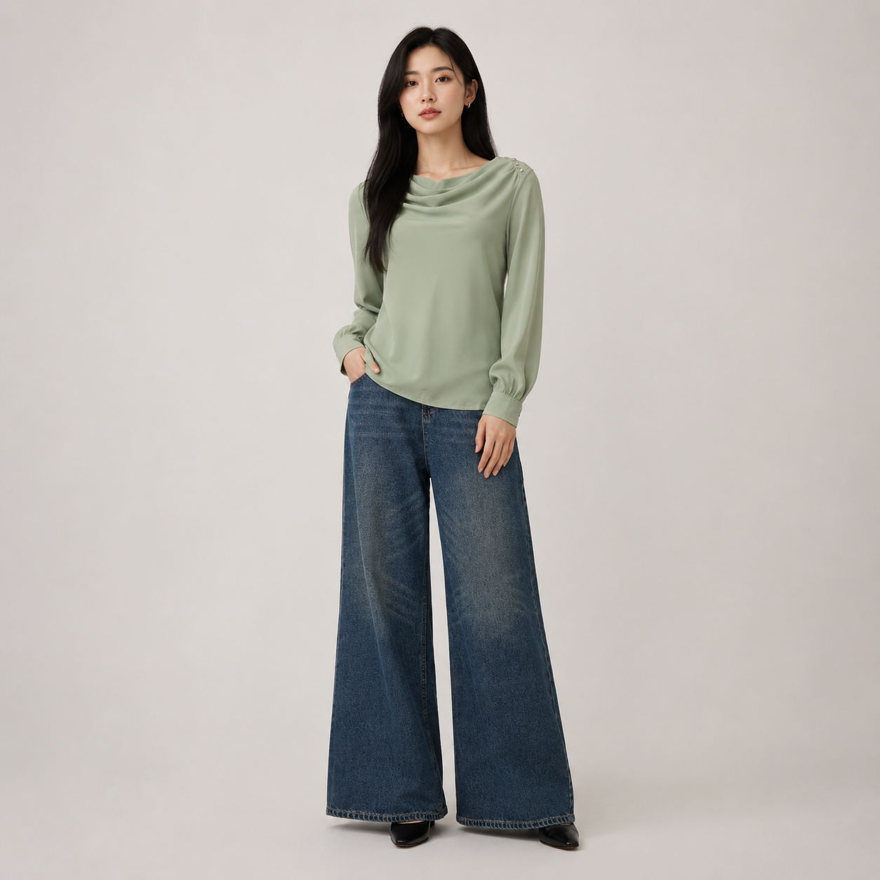 Drape Pearl Top