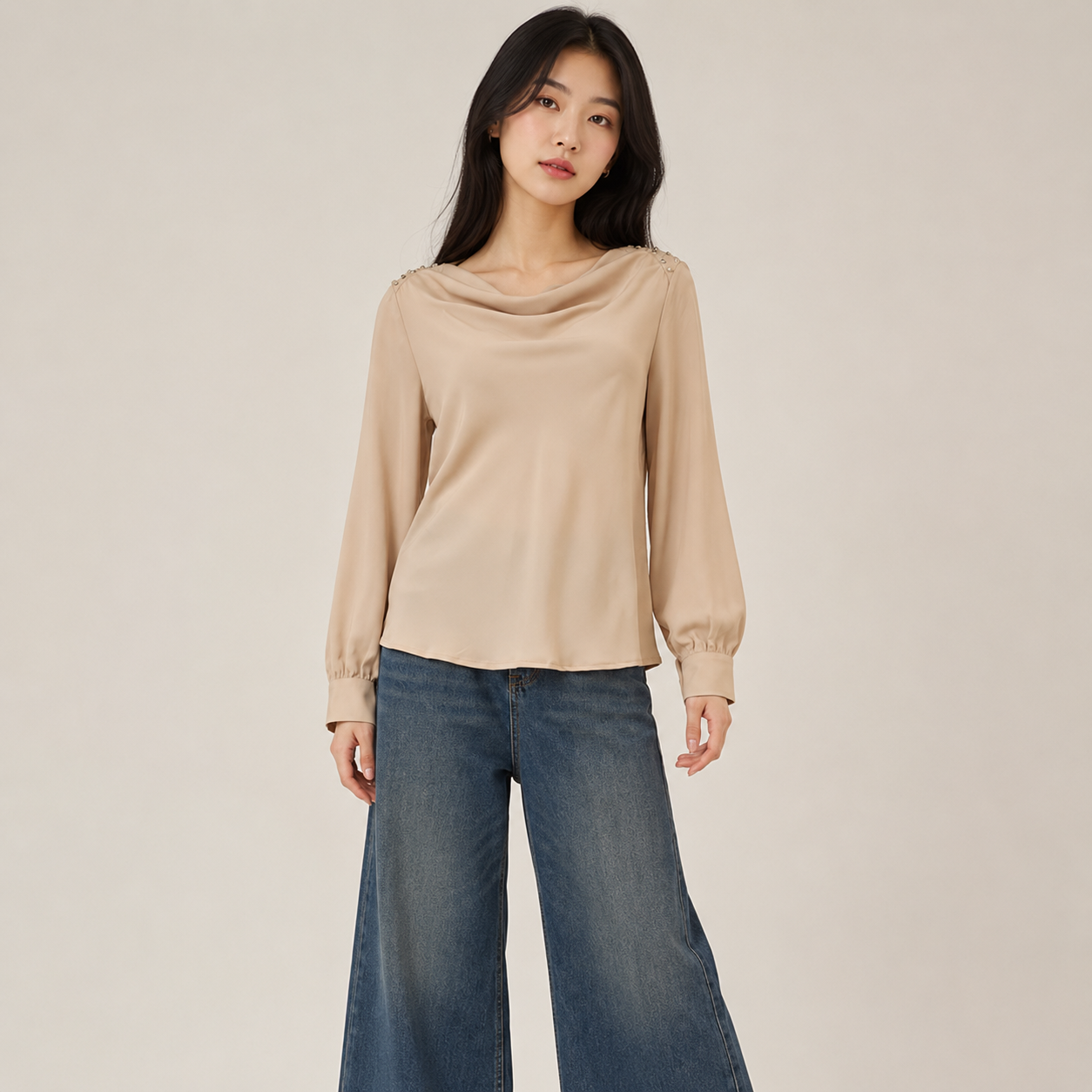 Drape Pearl Top