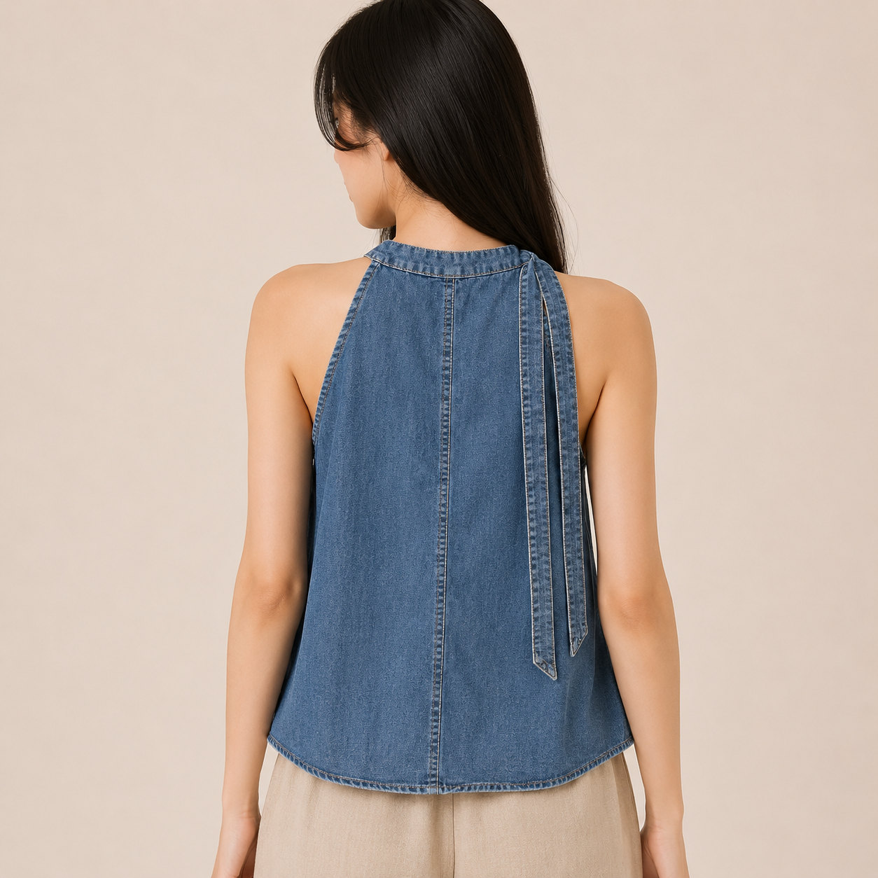 Denim Halter Top