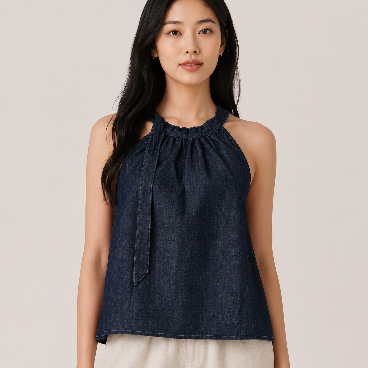 Denim Halter Top