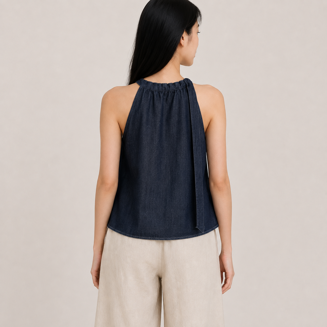Denim Halter Top