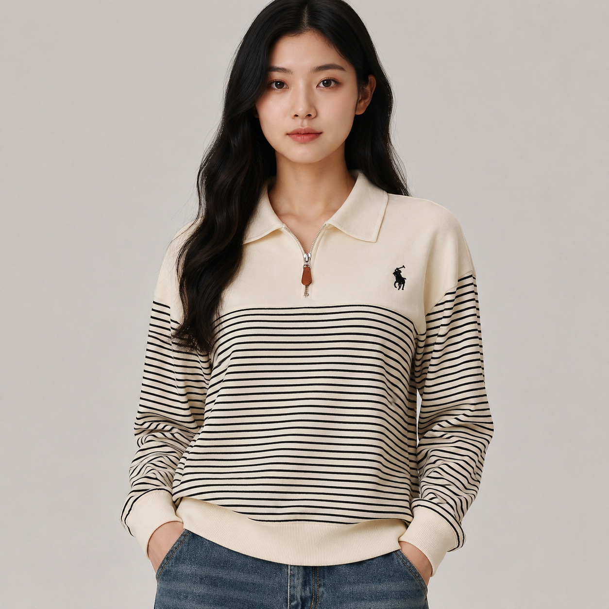 Stripe Polo T-shirt