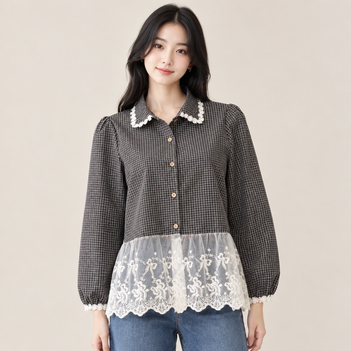 Checkered Reverie Top